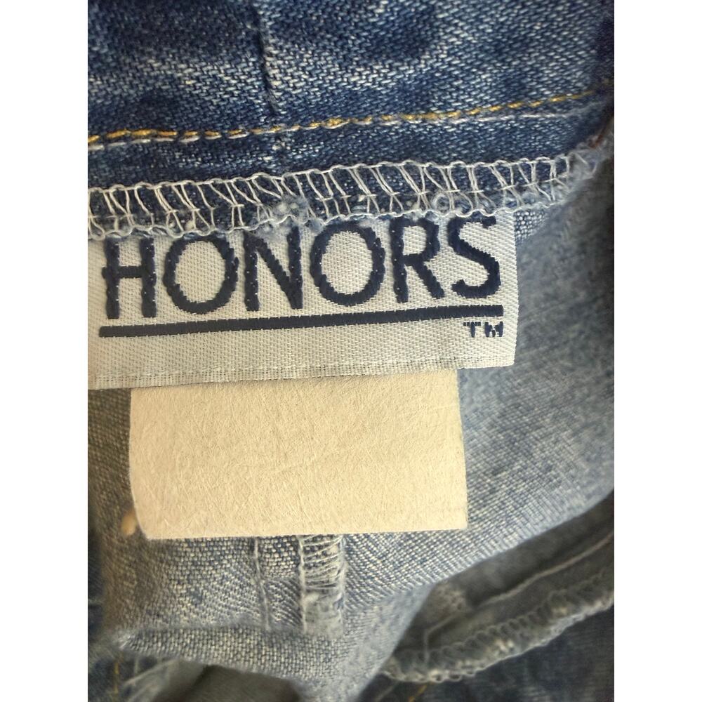 Vintage Honors Womens Straight Pencil Structured Medium Wash Denim Skirt 3/4 - Picture 6 of 8